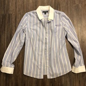 Banana Republic Button Up with Vertical Stripes